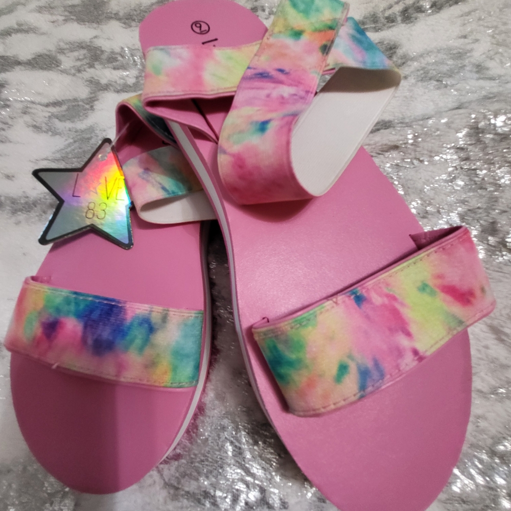Vibrant Tie-Dye Sandals